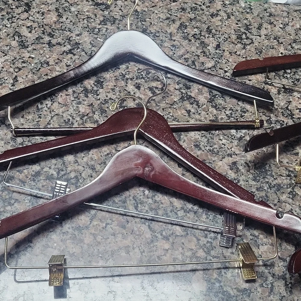 Lo t of 7 Wooden Hangers gently used